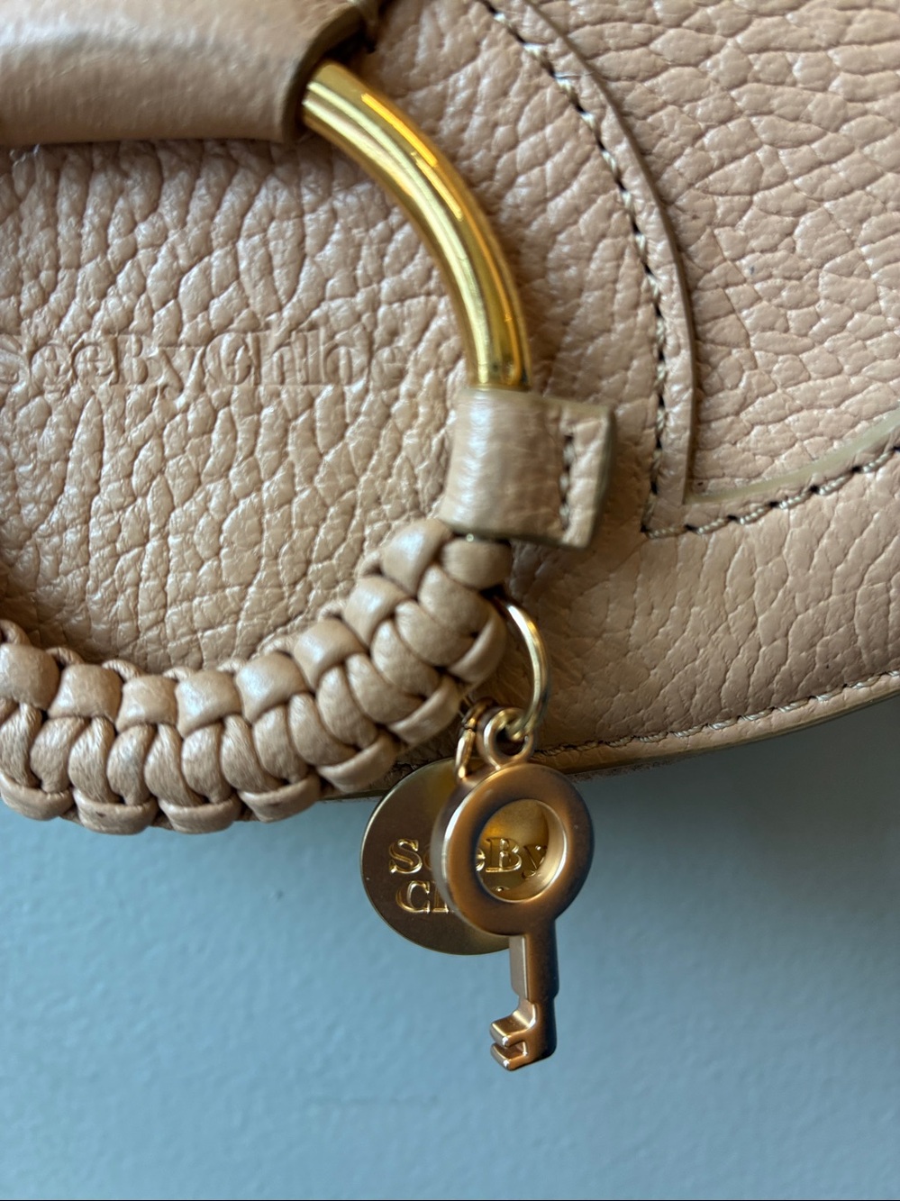 See By Chloe Mini Hana Tan Leather Crossbody Bag - Picture 5 of 10